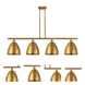 Ballston Dome LED 48 inch Brushed Brass Island Light Ceiling Light