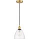 Edison Dome 1 Light 8 inch Satin Gold Mini Pendant Ceiling Light
