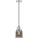 Franklin Restoration Bell 1 Light 5 inch Polished Nickel Mini Pendant Ceiling Light in Incandescent, Plated Smoke