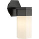 Claverack 1 Light 5 inch Matte Black Sconce Wall Light in Matte White Glass