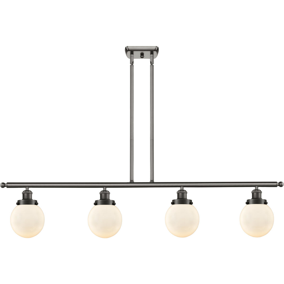 Ballston Beacon LED 48 inch Oil Rubbed Bronze Island Light Ceiling Light in Matte White Glass, Ballston