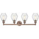 Cindyrella 4 Light 33 inch Antique Copper Bath Vanity Light Wall Light in Seedy