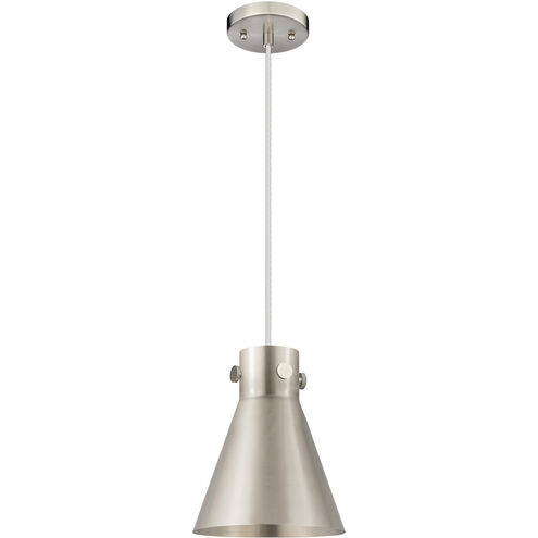 Newton Cone 1 Light 8 inch Satin Nickel Pendant Ceiling Light