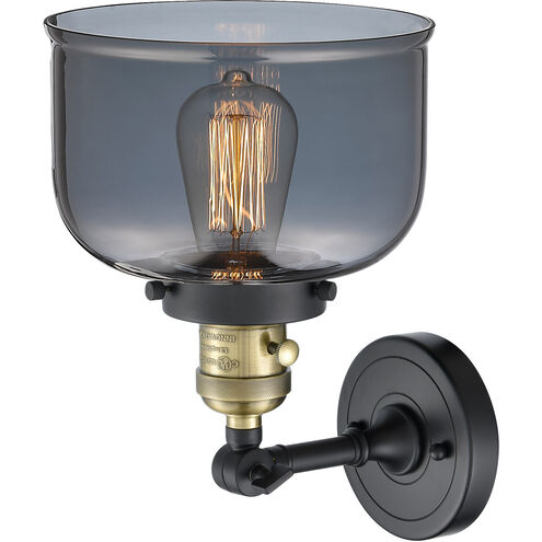 Franklin Restoration Large Bell LED 8 inch Black Antique Brass Sconce Wall Light, Franklin Restoration