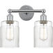 Edison Hadley 2 Light 14 inch Polished Chrome Bath Vanity Light Wall Light in Clear Glass
