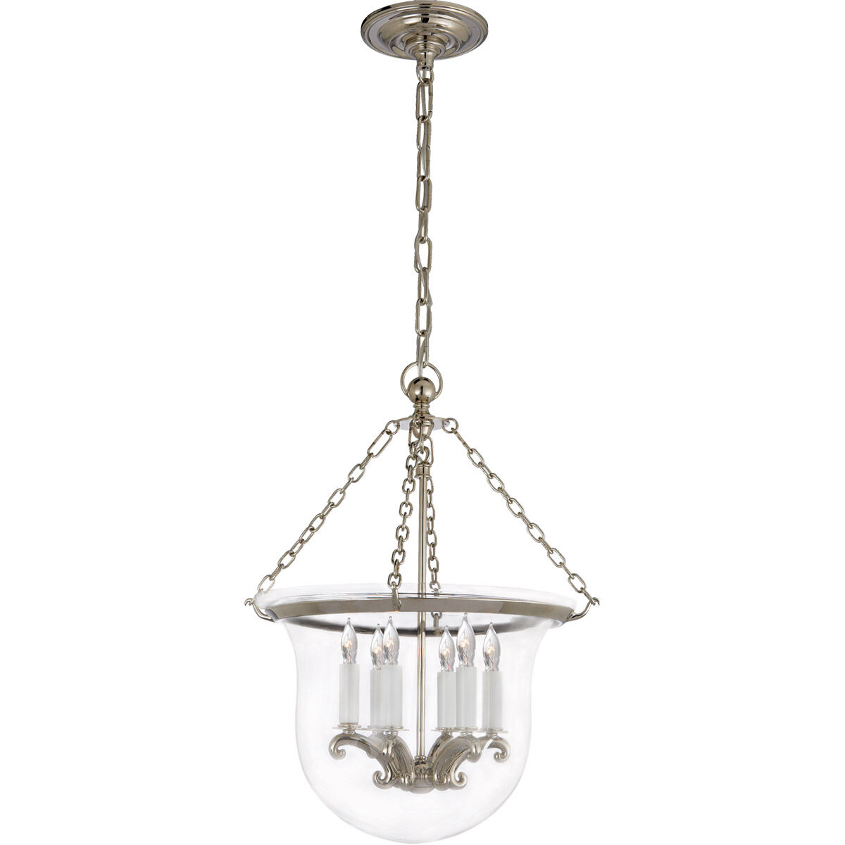 Chapman & Myers Country Bell Jar 6 Light 15.50 inch Pendant