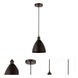 Edison Dome LED 8 inch Oil Rubbed Bronze Mini Pendant Ceiling Light