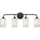Auralume Fairbank LED 28 inch Matte Black Bath Vanity Light Wall Light