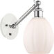 Ballston Eaton LED 6 inch White and Polished Chrome Sconce Wall Light