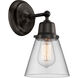 Aditi Small Cone 1 Light 6.25 inch Matte Black Sconce Wall Light, Aditi
