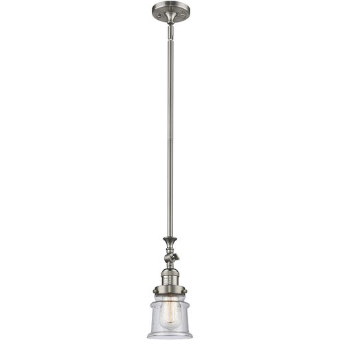 Franklin Restoration Canton 1 Light 6.5 inch Brushed Satin Nickel Mini Pendant Ceiling Light in Incandescent, Seedy, Franklin Restoration