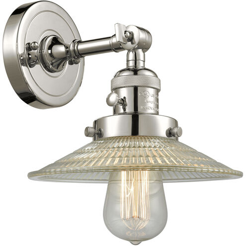 Franklin Restoration Halophane LED 9 inch Polished Nickel Sconce Wall Light, Franklin Restoration