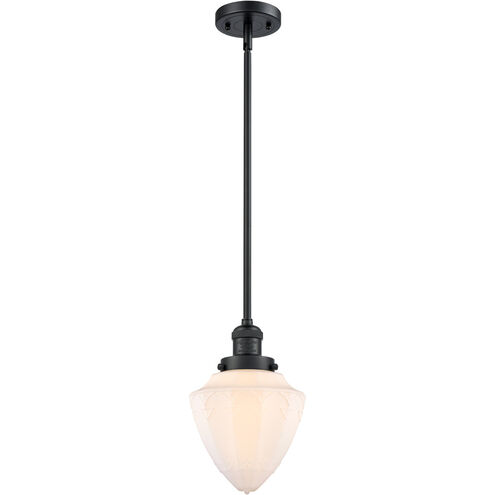 Franklin Restoration Bullet 1 Light 7 inch Matte Black Mini Pendant Ceiling Light