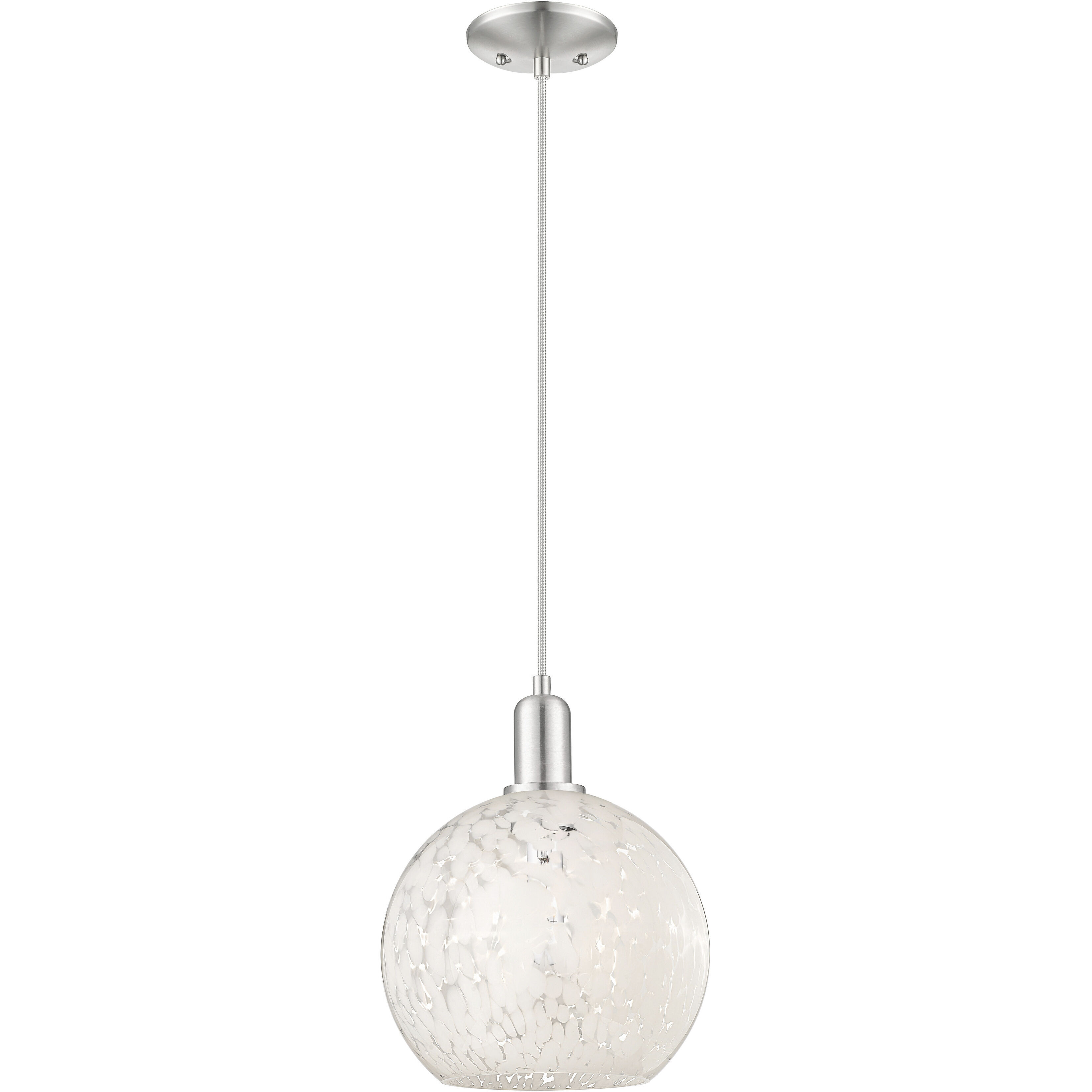 Arcadia White Mouchette 1 Light 10.00 inch Mini Pendant