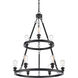 Ballston Saloon LED 30 inch Matte Black Chandelier Ceiling Light, Ballston