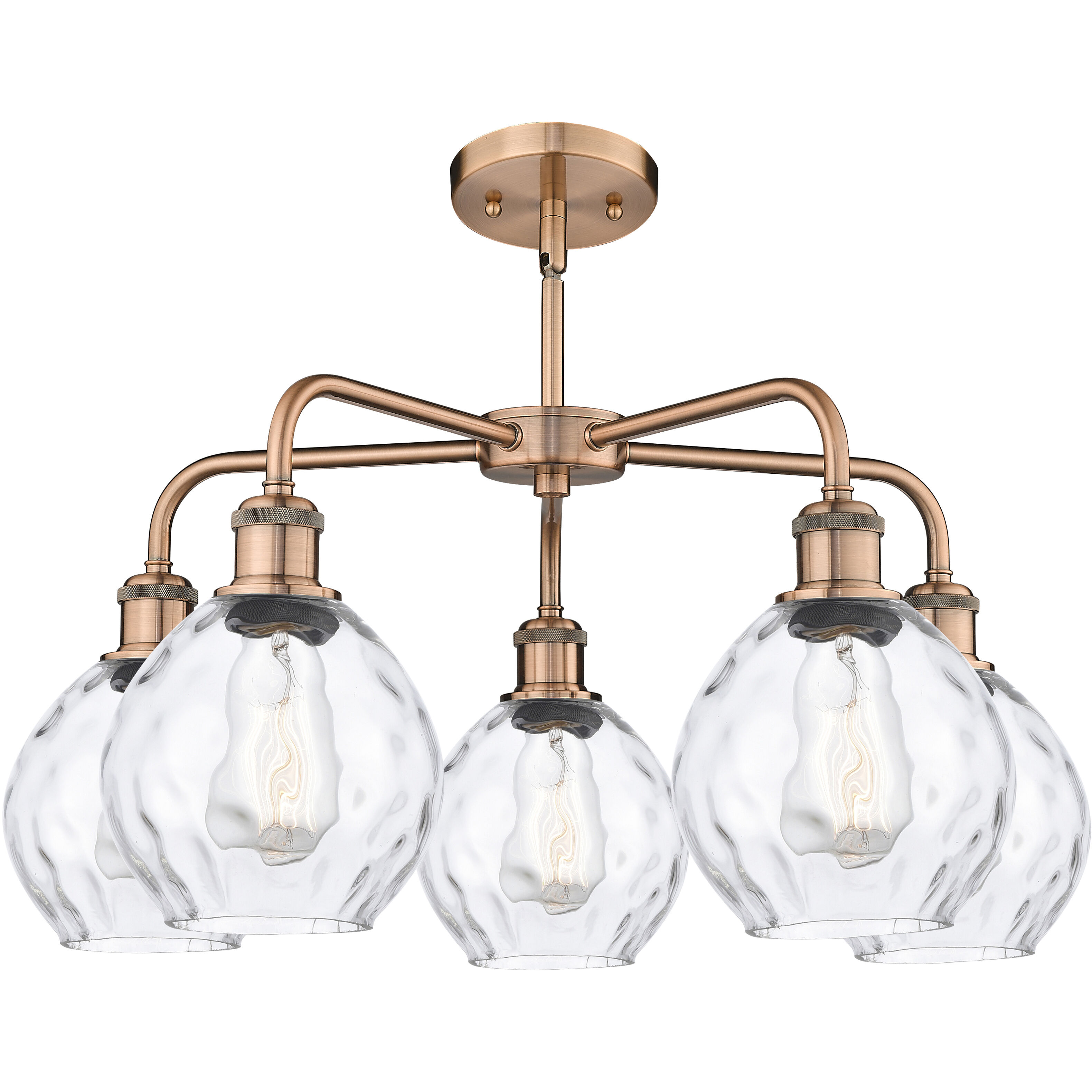 Waverly 5 Light 24 inch Antique Copper Chandelier Ceiling Light