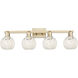 Arcadia White Mouchette 4 Light 33 inch Champagne Bronze Bath Vanity Light Wall Light