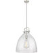 Downtown Urban Newton Bell 1 Light 18 inch Satin Nickel Pendant Ceiling Light in Seedy
