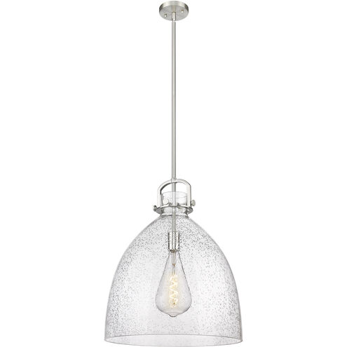 Downtown Urban Newton Bell 1 Light 18 inch Satin Nickel Pendant Ceiling Light in Seedy