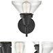Caden 1 Light 8 inch Matte Black Sconce Wall Light