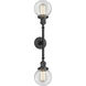 Franklin Restoration Beacon LED 17 inch Oil Rubbed Bronze Bath Vanity Light Wall Light in Clear Glass, Franklin Restoration