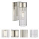 Empire 1 Light 3.13 inch Polished Nickel Sconce Wall Light in Clear Glass