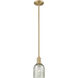 Arcadia Caledonia 1 Light 5 inch Brushed Brass Mini Pendant Ceiling Light in Mica