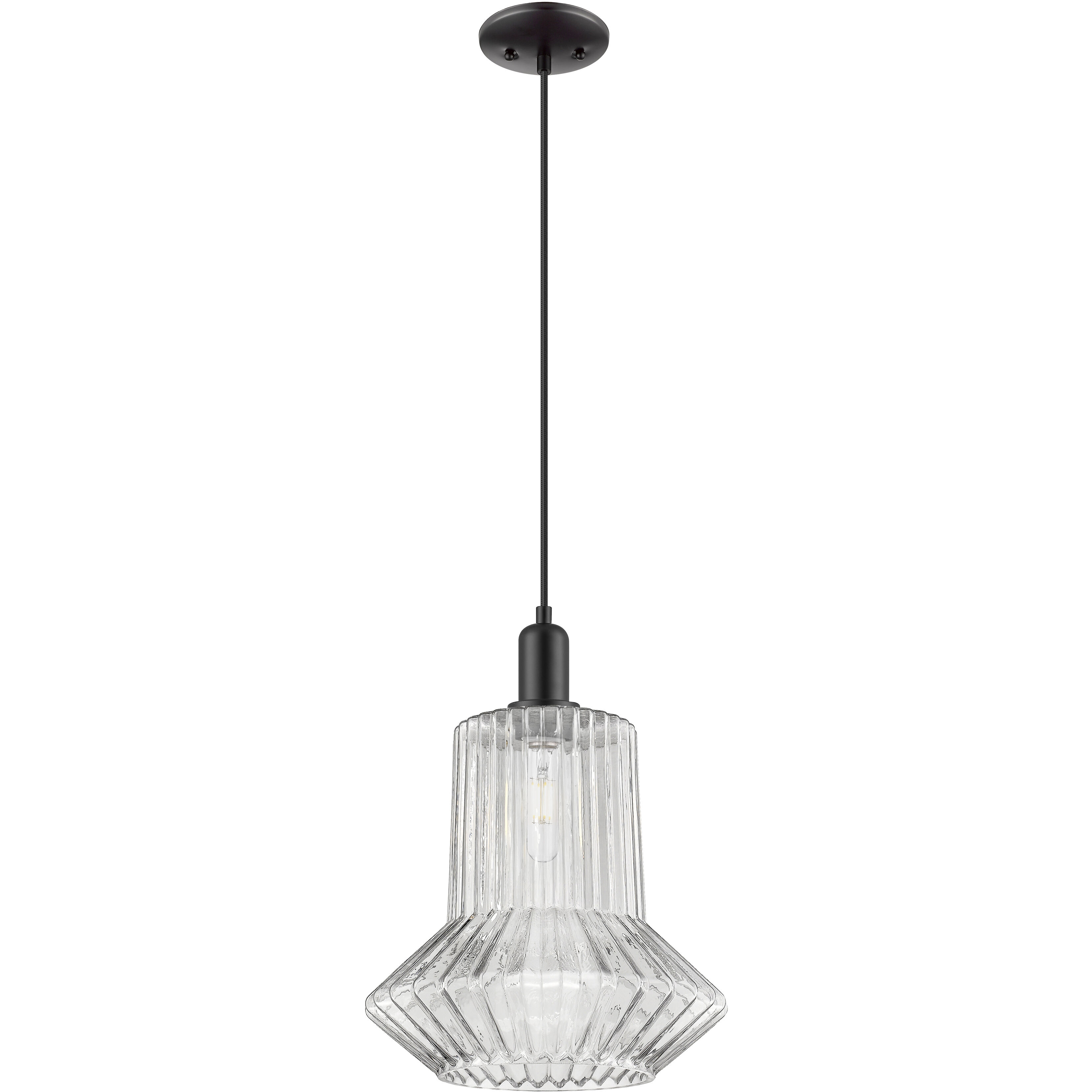 Arcadia Springwater 1 Light 12 inch Matte Black Mini Pendant Ceiling Light