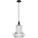 Arcadia Springwater 1 Light 12 inch Matte Black Mini Pendant Ceiling Light