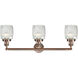 Franklin Restoration Colton 3 Light 32 inch Antique Copper Bath Vanity Light Wall Light, Franklin Restoration