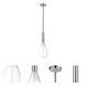 Ballston Edison LED 7 inch Polished Chrome Mini Pendant Ceiling Light