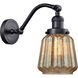 Franklin Restoration Chatham 1 Light 6 inch Matte Black Sconce Wall Light in Mercury Glass, Franklin Restoration