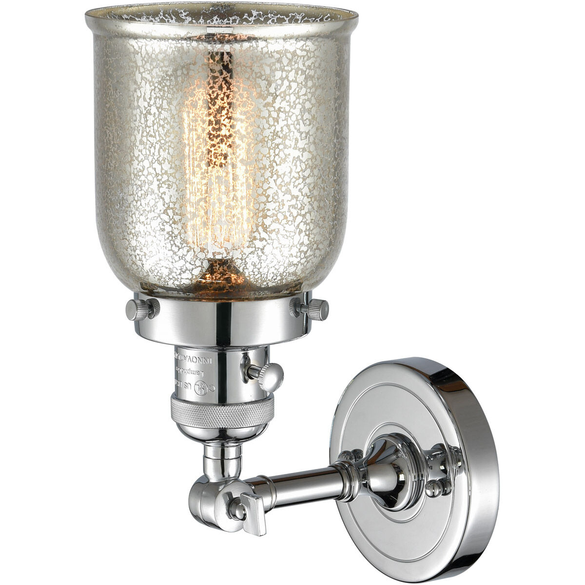 Franklin Restoration Small Bell LED 5 inch Polished Chrome Sconce Wall Light, Franklin Restoration