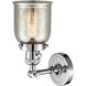 Franklin Restoration Small Bell LED 5 inch Polished Chrome Sconce Wall Light, Franklin Restoration