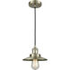 Franklin Restoration Railroad LED 8 inch Antique Brass Mini Pendant Ceiling Light, Franklin Restoration