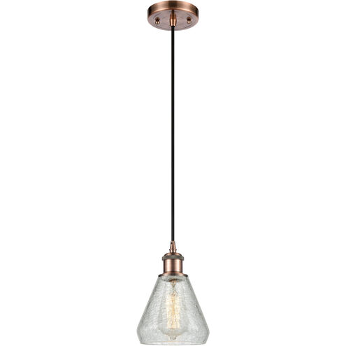Ballston Conesus 1 Light 6 inch Antique Copper Mini Pendant Ceiling Light, Ballston