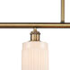 Ballston Hadley LED 48 inch Brushed Brass Island Light Ceiling Light in Matte White Glass, Ballston