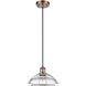 Ballston Rochester 1 Light 10 inch Antique Copper Cord Hung Mini Pendant Ceiling Light