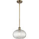 Ballston Ithaca 1 Light 10 inch Brushed Brass Stem Hung Mini Pendant Ceiling Light