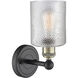 Cobbleskill 1 Light 5 inch Black Antique Brass and Clear Sconce Wall Light