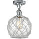 Edison Farmhouse Rope 1 Light 8.00 inch Semi-Flush Mount