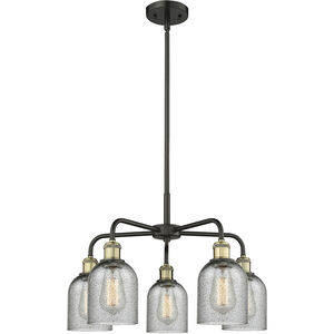 Caledonia 5 Light 23 inch Black Antique Brass Chandelier Ceiling Light in Charcoal