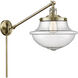 Large Oxford 20 inch 60.00 watt Antique Brass Swing Arm Wall Light, Franklin Restoration