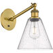 Ballston Cone 1 Light 8 inch Brushed Brass Sconce Wall Light
