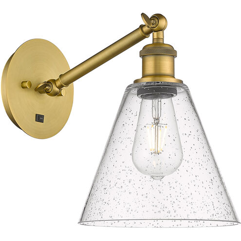 Ballston Cone 1 Light 8 inch Brushed Brass Sconce Wall Light