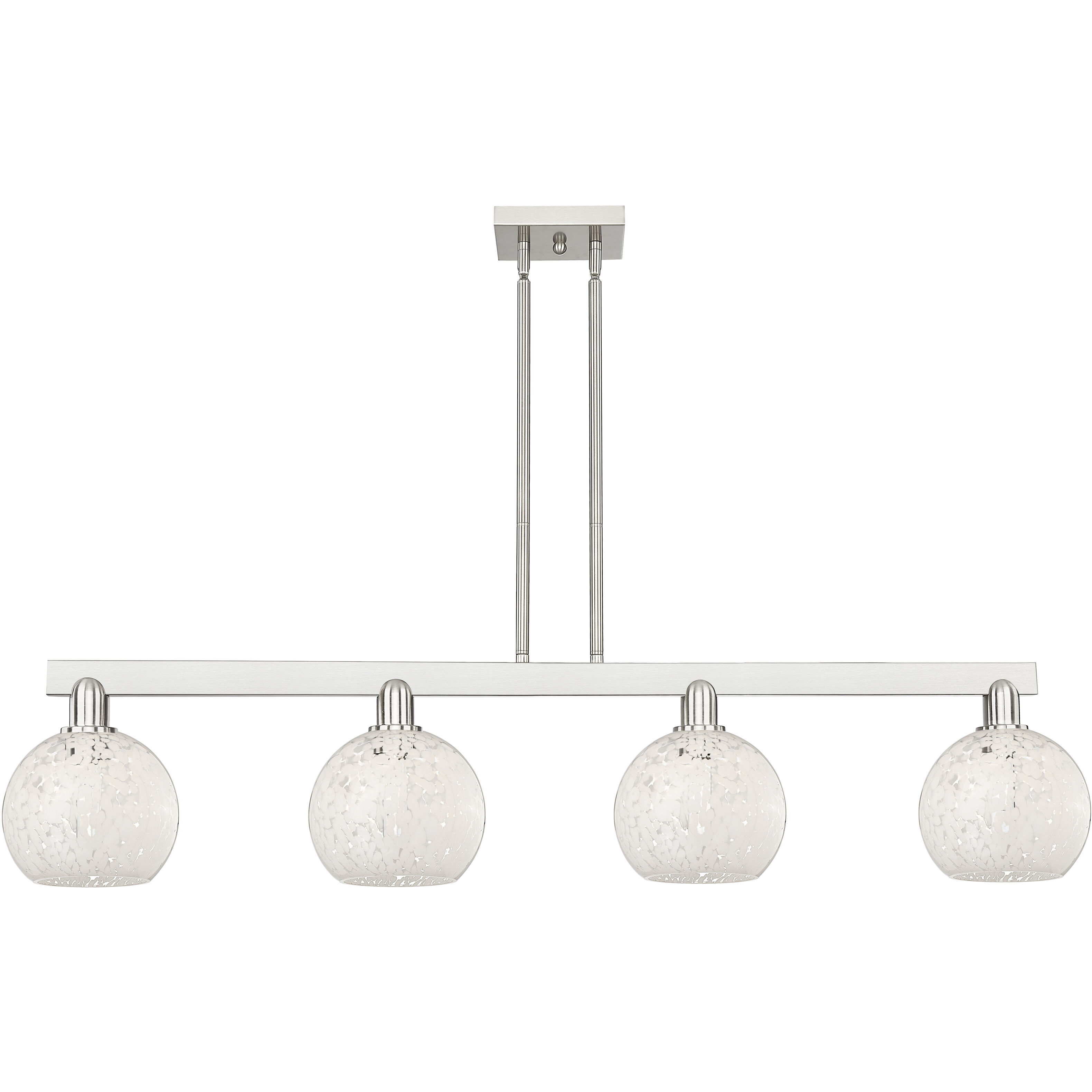 Arcadia White Mouchette 4 Light 50.75 inch Island Light