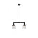 Franklin Restoration Small Bell LED 21 inch Matte Black Chandelier Ceiling Light in Seedy Glass, Franklin Restoration