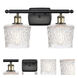 Ballston Niagra 2 Light 16 inch Black Antique Brass Bath Vanity Light Wall Light, Ballston