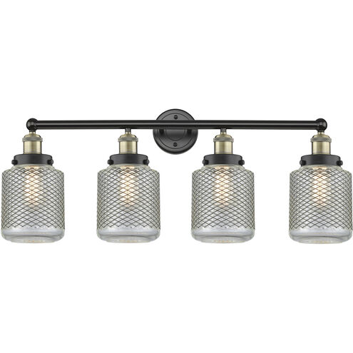 Stanton 4 Light 33 inch Black Antique Brass Bath Vanity Light Wall Light