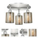 Cobbleskill 3 Light 16.75 inch Satin Nickel Flush Mount Ceiling Light in Mercury